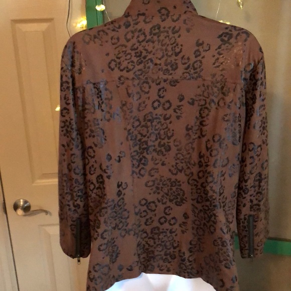 Multiples zipped animal print blazer/jacket - Picture 3 of 5